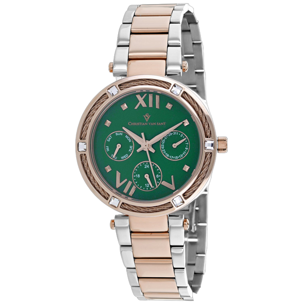 Christian Van Sant Stainless steel case watch in green