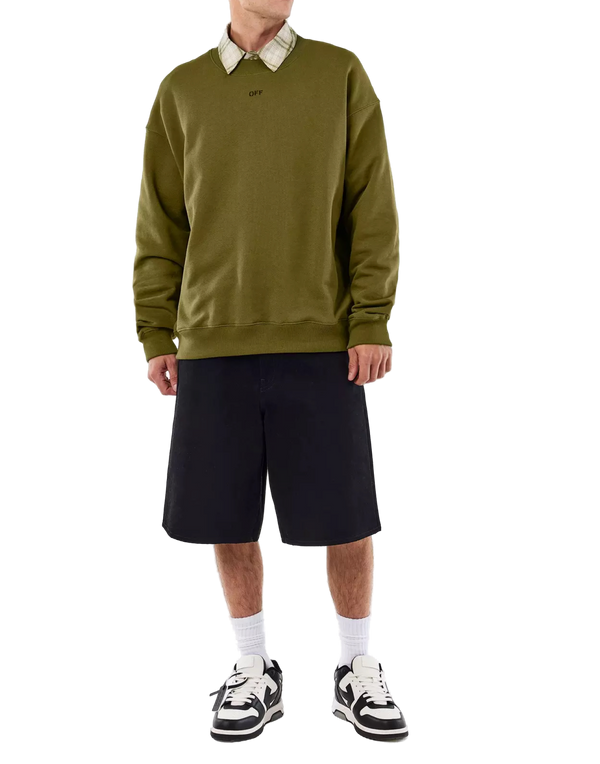 Off-White 100% Cotton sweatshirt in green