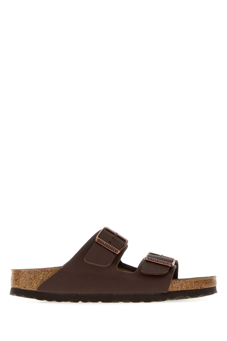 Brown Leather Arizona Slippers Darkbrown