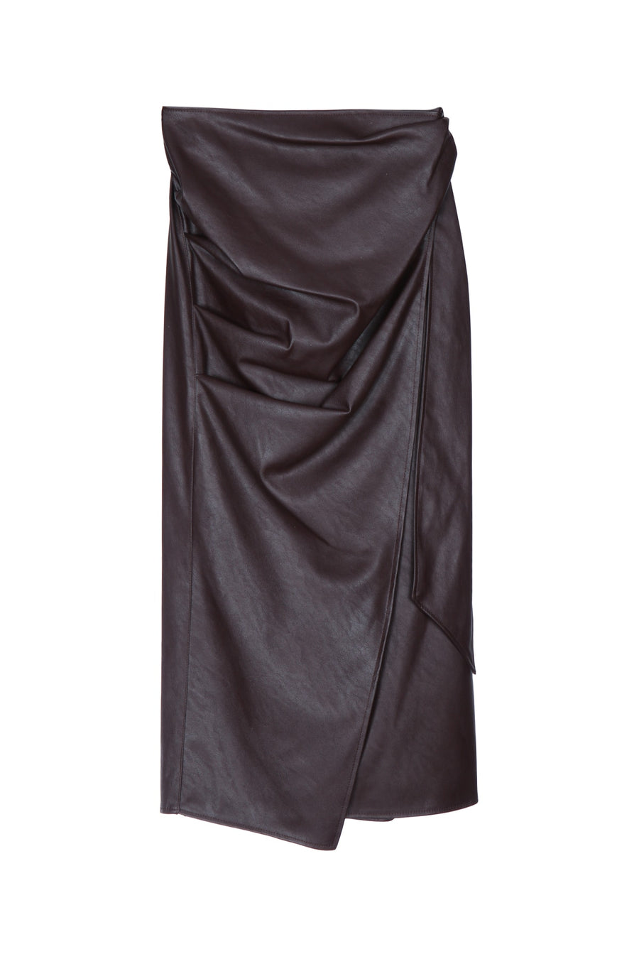 Gonna Longuette Eco Pelle Darkchocolate Gonne