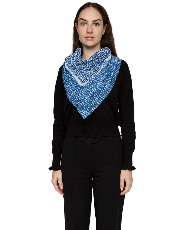 Pinko Zzyl 100% Cotton scarf in blue