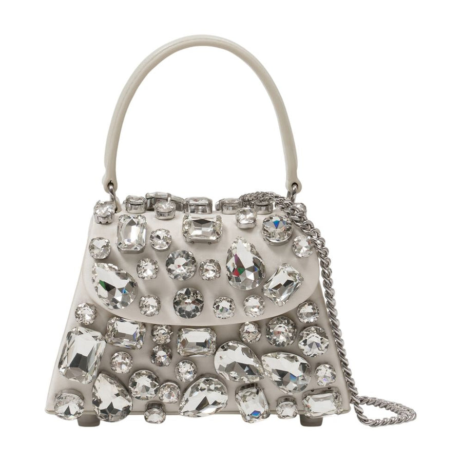 Self-Portrait Satin mini bag in ivory