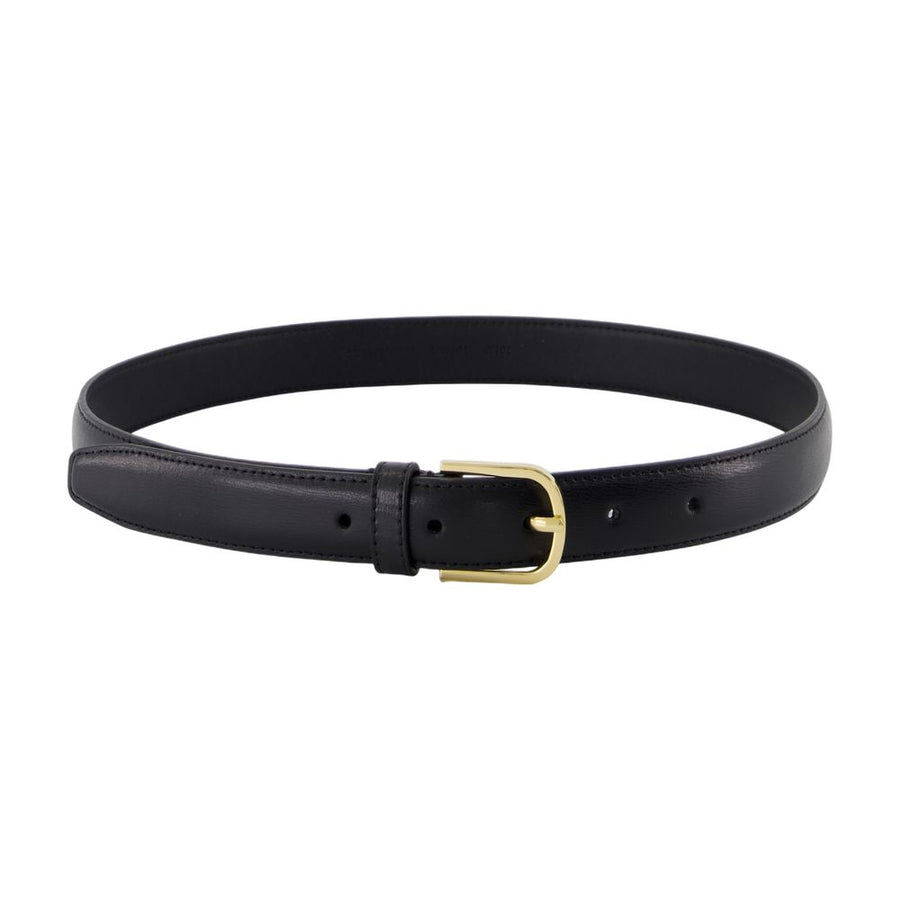 Slim Trouser Belt - Toteme Leather Black Calfskin Accessories /