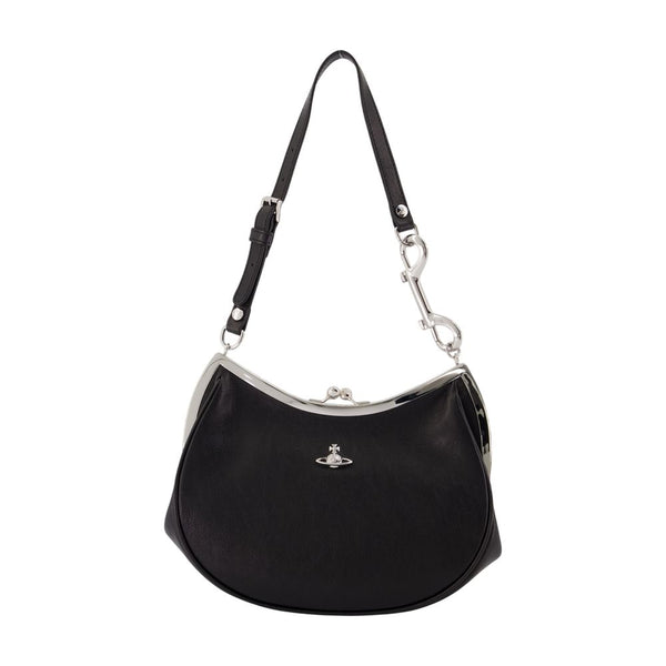 Vivienne Westwood calfskin shoulder bag in black