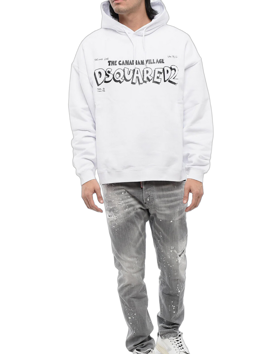 Dsquared2 100% Cotton hoodie in white