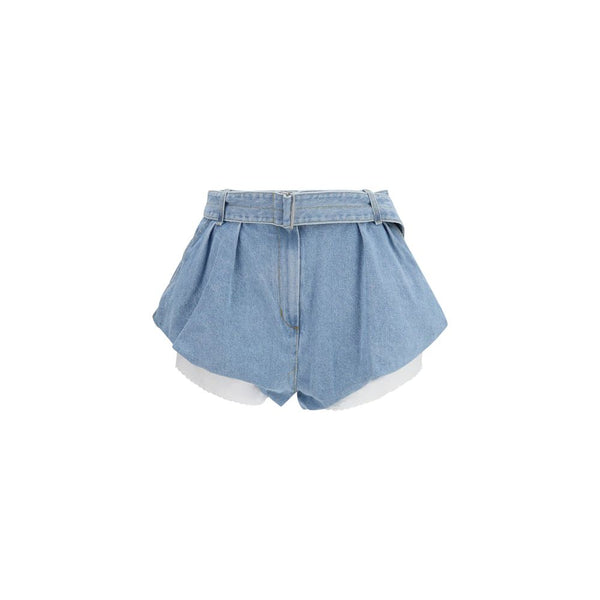 Magda Butrym 100% Cotton bermuda shorts in blue