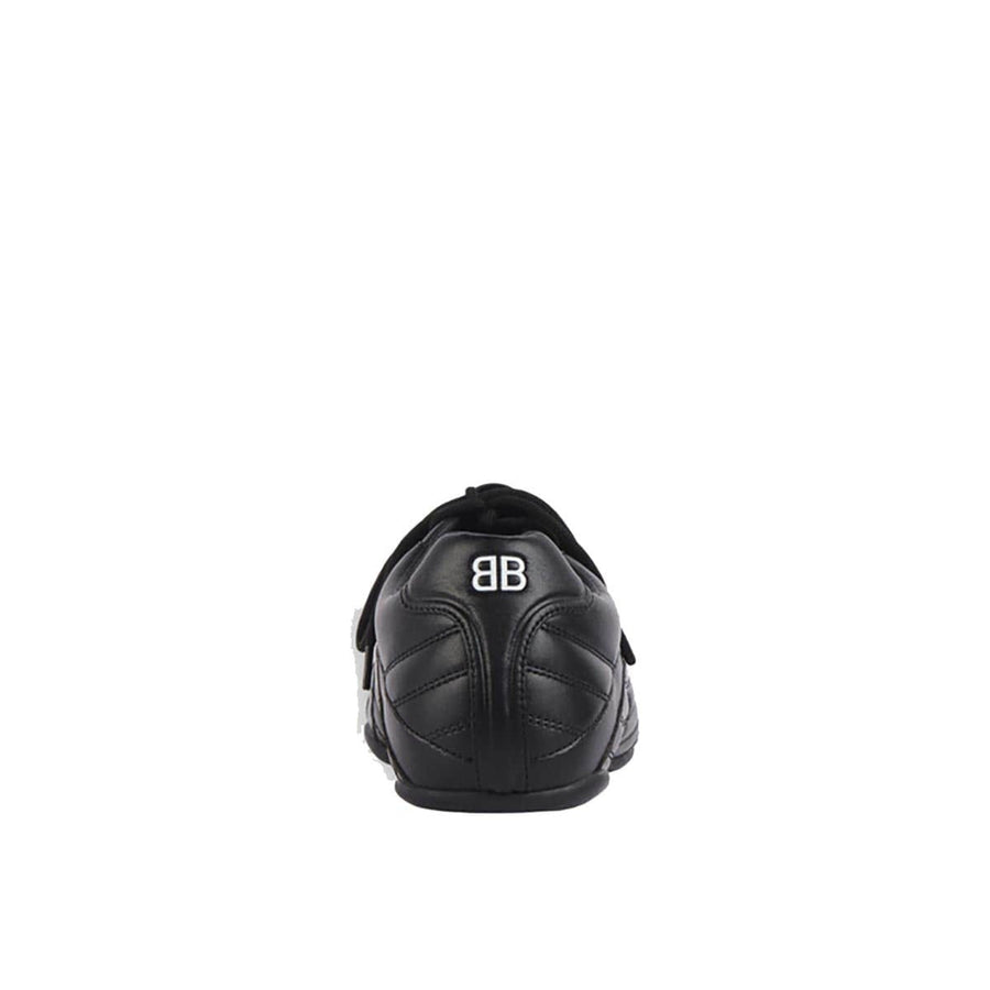 Balenciaga Faux leather upper low-top sneaker in black