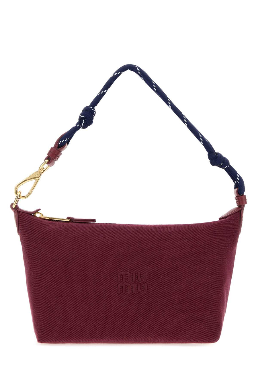 Miu Miu Exterior: 100% Fabric shoulder bag in burgundy
