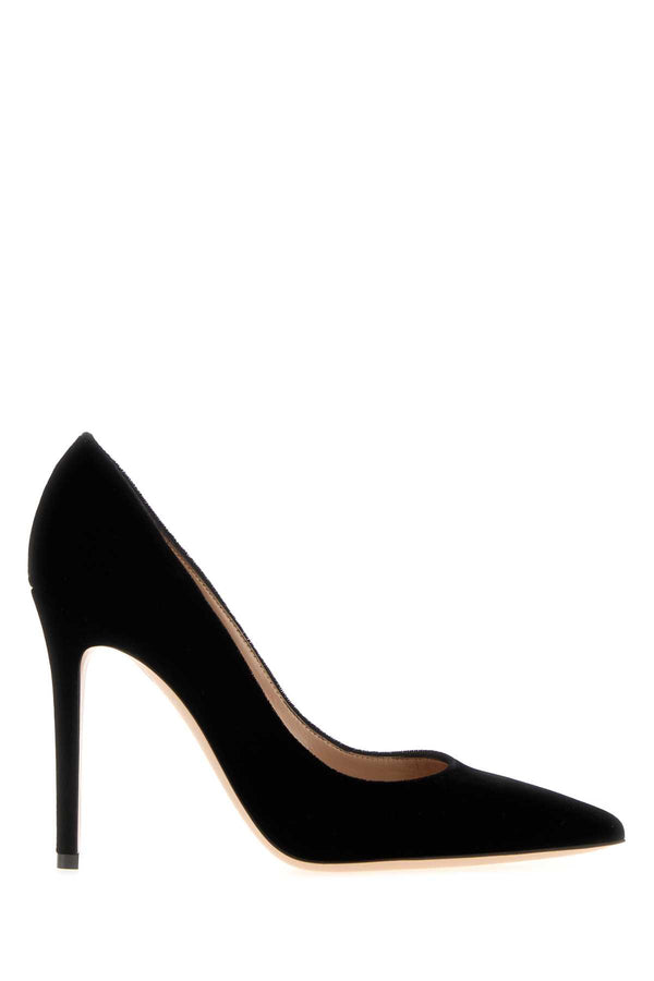 Gianvito Rossi Nero Exterior: 100% Velvet (Fabric); Interior: 100% Leather; Sole: Leather pump in black