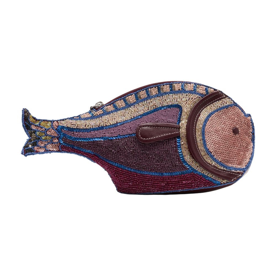 Staud synthetic clutch in purple