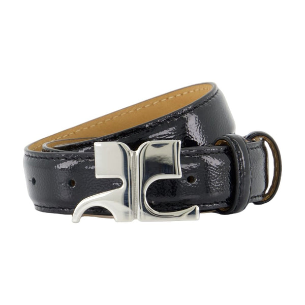 Courreges calfskin belt in black