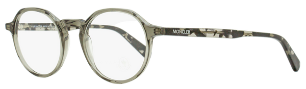 Moncler Oval Eyeglasses Ml5120 001 Transparent Gray 47mm Plastic (acetate)