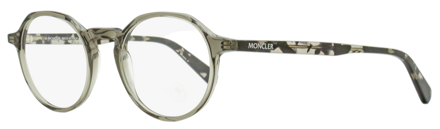 Moncler Oval Eyeglasses Ml5120 001 Transparent Gray 47mm Plastic (acetate)