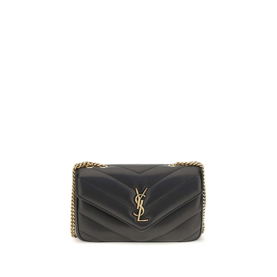 Saint Laurent 100% Lamb Ovis Aries shoulder bag in black