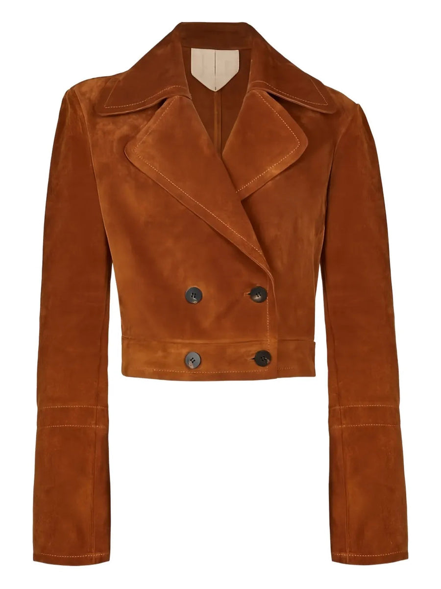 Ferragamo Suede blazer in brown