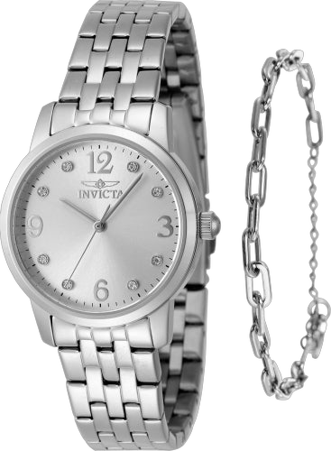 Invicta Stainless steel case and bracelet watch in silver