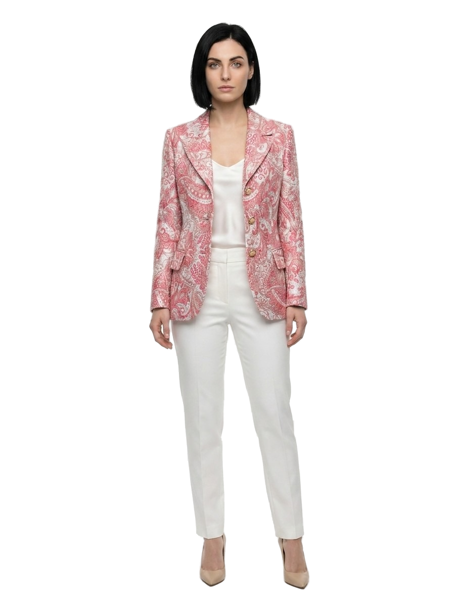 Multicolor Metallic Fibre Blazer Clothing