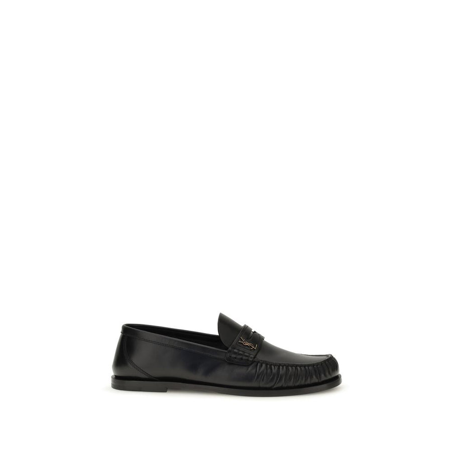 Saint Laurent Upper 100% Calf Leather Bos Taurus loafer in black