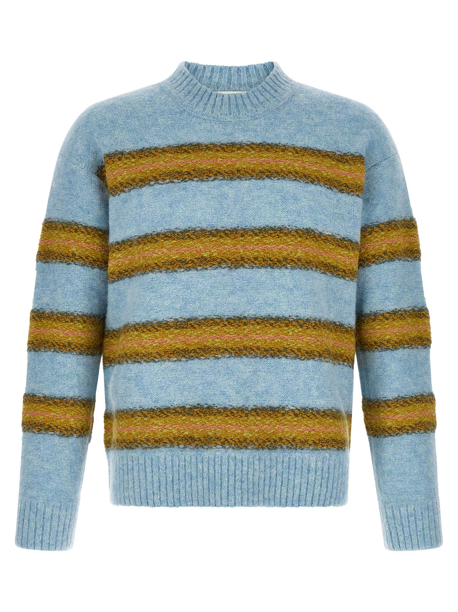 Blue Wool Cardigan Clothing