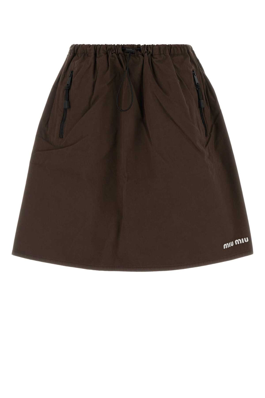 Brown Gabardine Skirt Ebano Exterior: Cotton Gonne