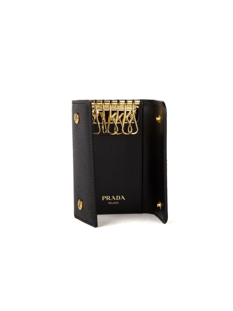 Prada Leather key case in black