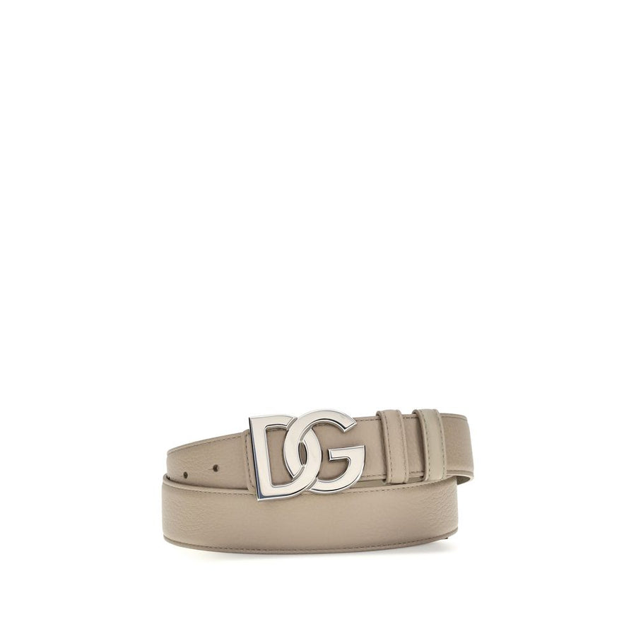 Dolce & Gabbana 100% Calf Leather Bos Taurus belt in beige