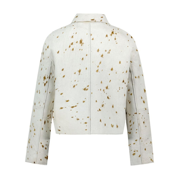 SamsøE SamsøE Cowhide jacket in beige