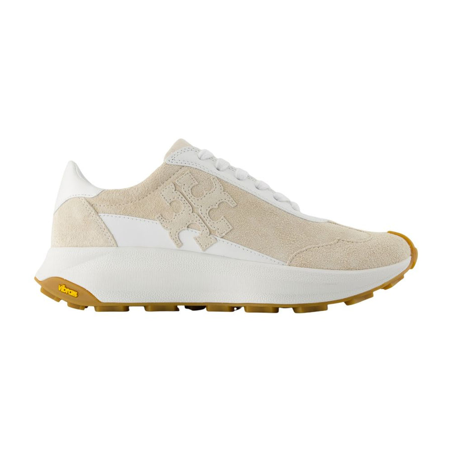 Tory Burch Calfskin sneaker in beige