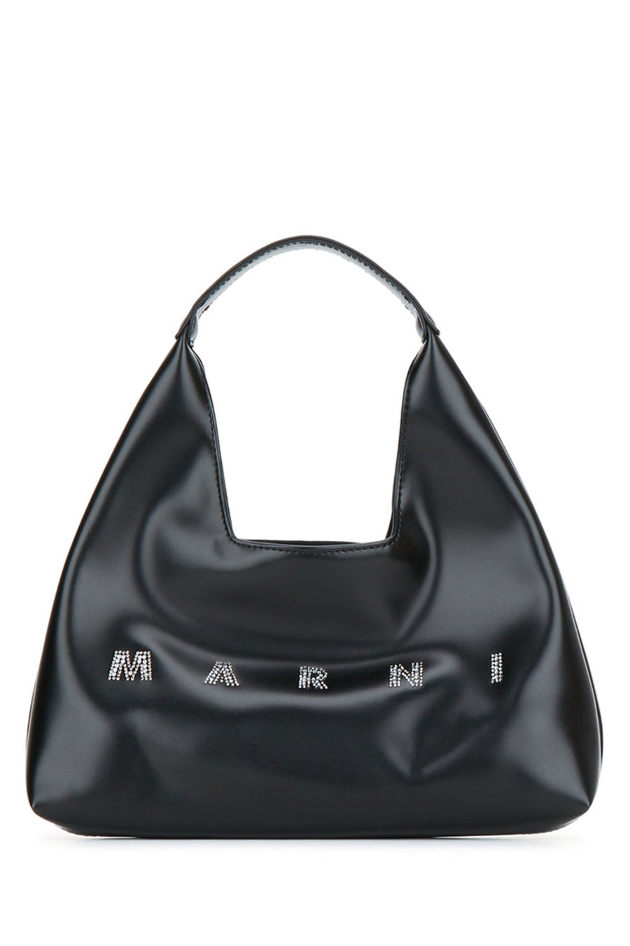 Marni Kids Diamond 100% polyester coating shoulder bag in black