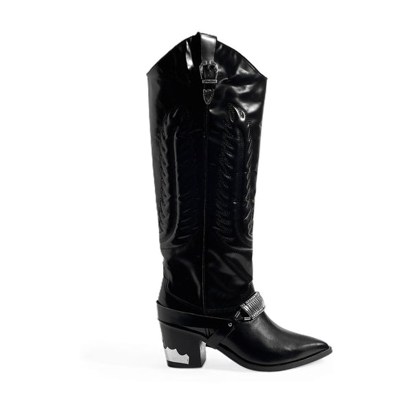 Aj721 Boots - Toga Pulla Leather Black Cowhide Shoes /