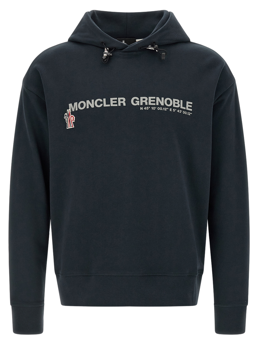 Moncler Grenoble 100% Cotton hoodie in navy