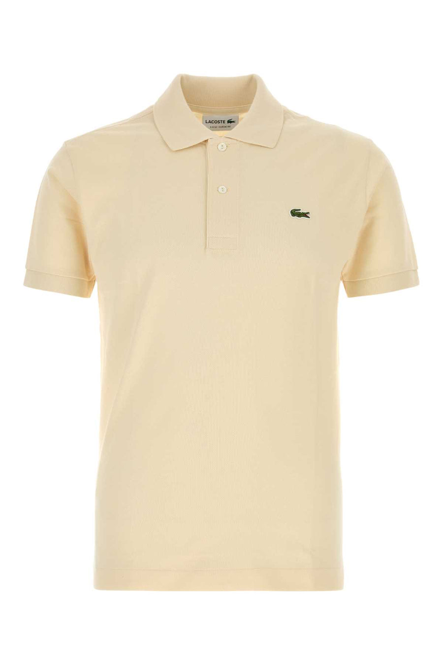 Cream Piquet Polo Shirt Naturel Exterior: Cotton