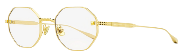 Valentino Titanium V-Stud Eyeglasses Vlx-122 C Gold 52mm