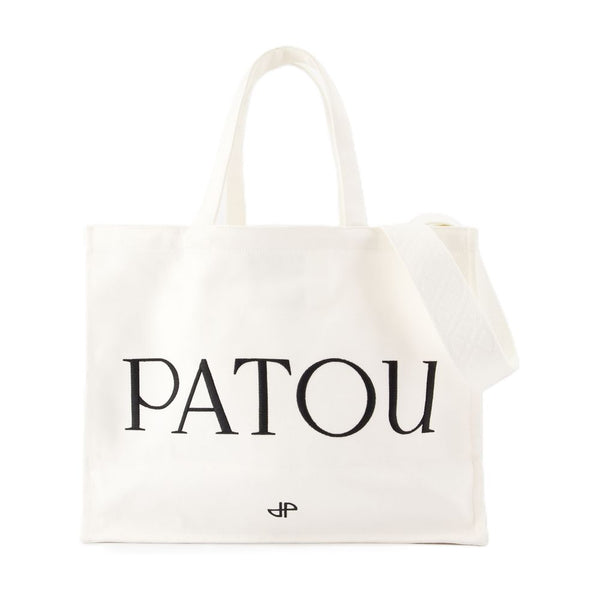 Patou cotton tote bag in white