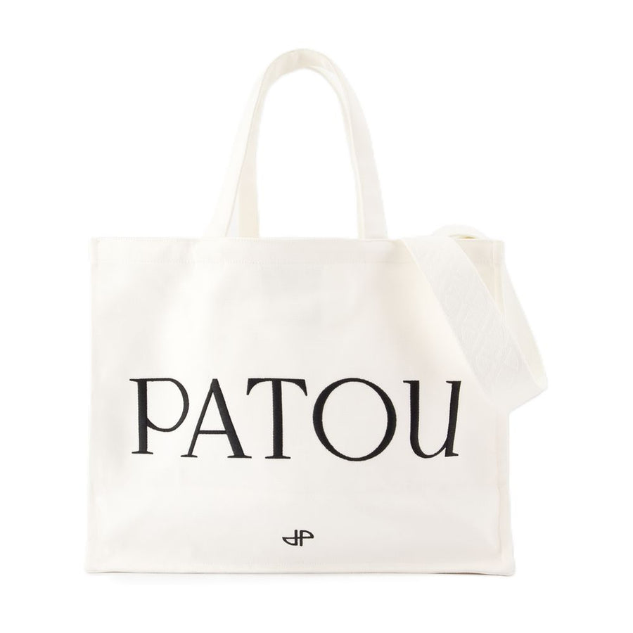 Patou cotton tote bag in white