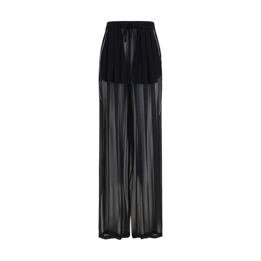 Dolce & Gabbana 100% Silk trousers in black