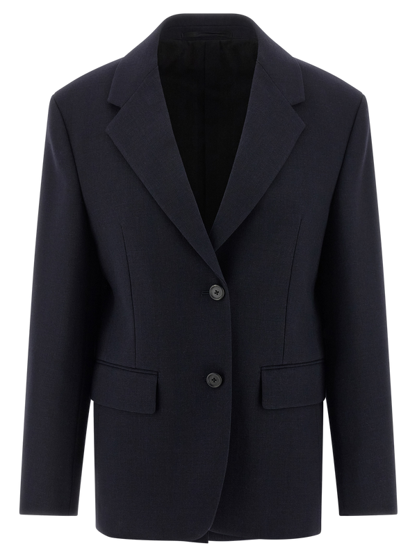 Blue Virgin Wool Blazer Clothing