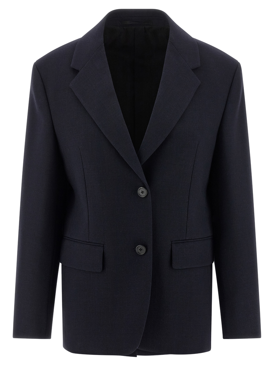Blue Virgin Wool Blazer Clothing