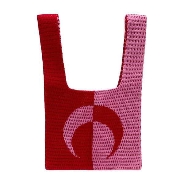 Marine Serre Cotton tote bag in red