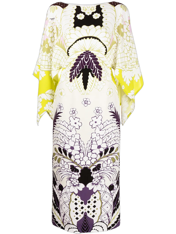 Valentino Silk kaftan in white