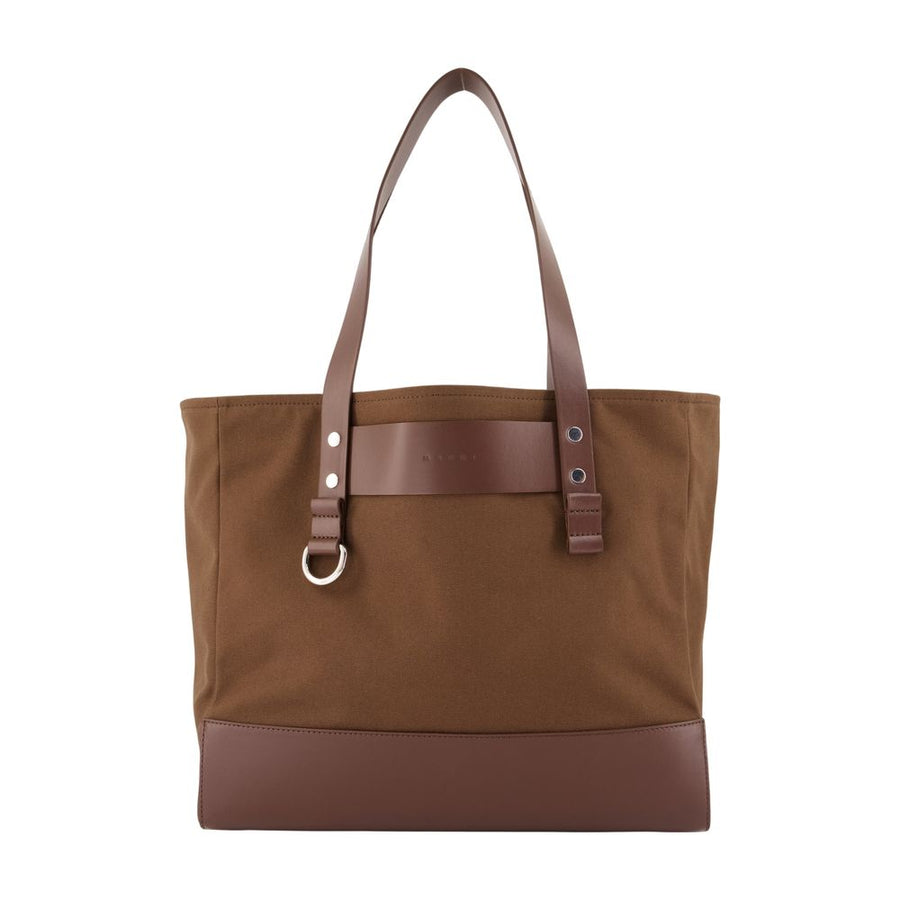 Marni Cotton tote bag in brown