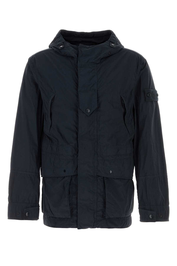 Midnight Blue Nylon Parka V0020 Exterior: Giubbini