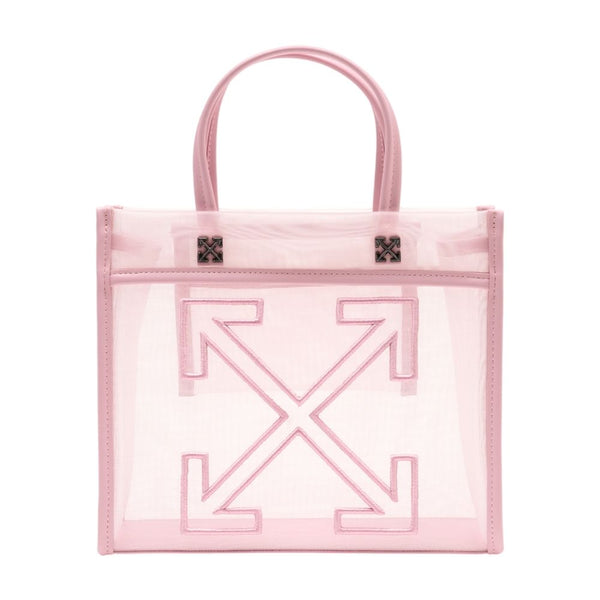 Off-White plastic tote bag in pink