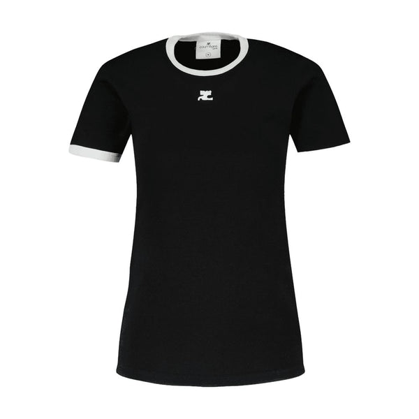 Courreges cotton t-shirt in black