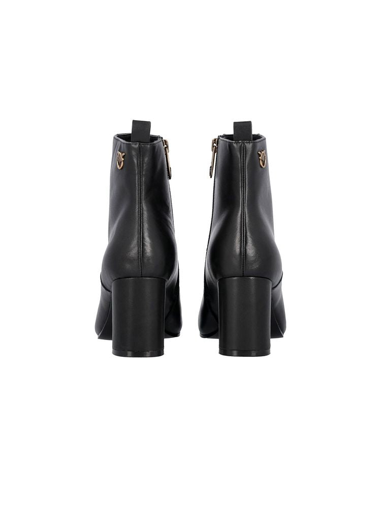 Pinko 100% Calfskin Leather (upper and lining) ankle boot in black