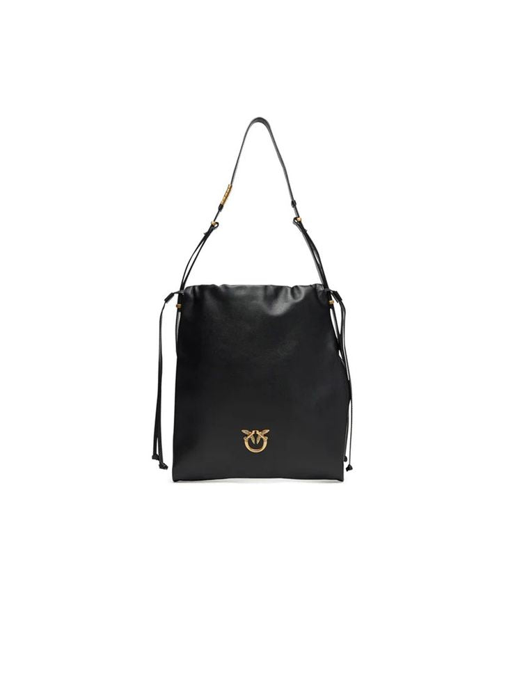Pinko 100% Natural Leather shoulder bag in black