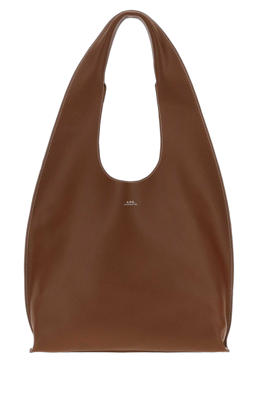A.P.C. Neige 100% Leather; Finishing: Silver metal shoulder bag in brown