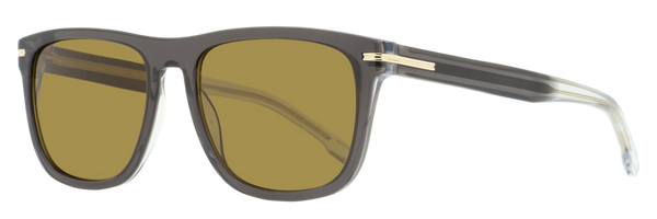 Boss Classic Rectangular Sunglasses B1626-S Kb770 Transparent Gray 55mm Plastic (acetate)