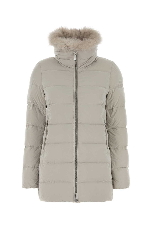 Light Grey Nylon Blend Dorado Down Jacket Pearl Piumini