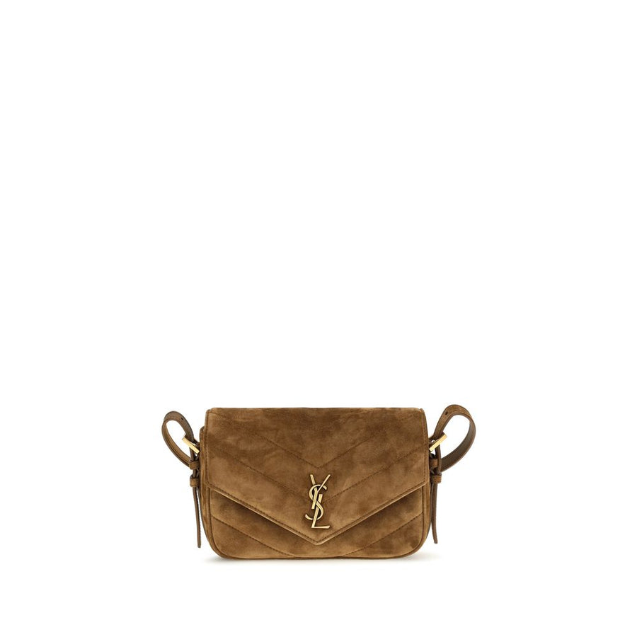 Saint Laurent 100% Suede shoulder bag in brown